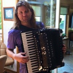 Kris Hadlock plays accordion