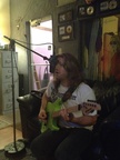 Kris Hadlock plays green guitar